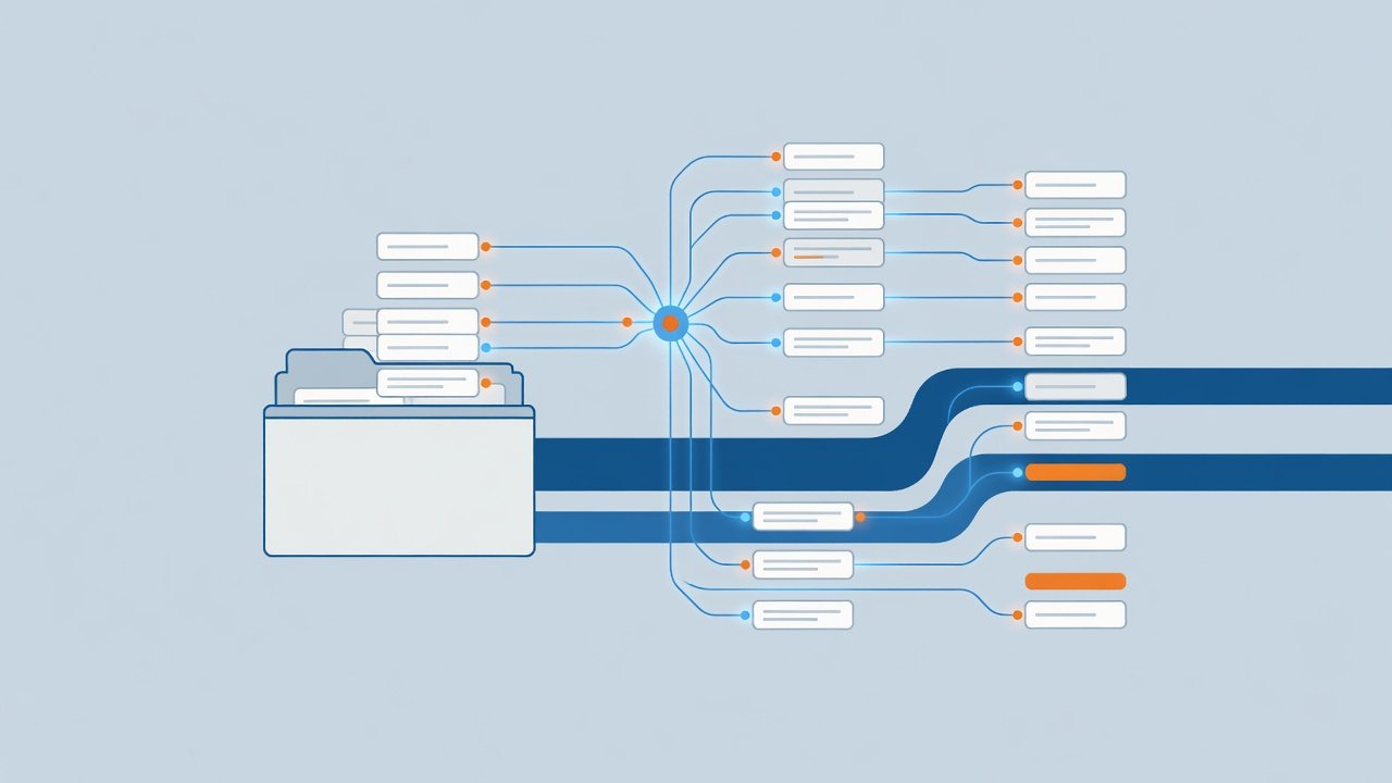 Ilustração de automação de e-mails com IA