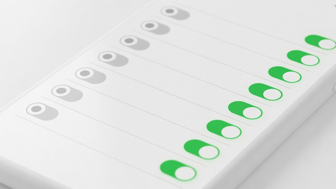 Tela de configurações de privacidade